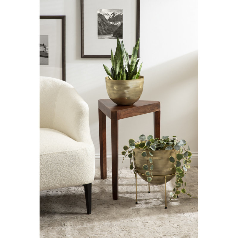 Beamon Metal Pot Planter - Set of 2, Gold