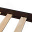 Lit simple superposé au dessus d'un lit double avec tiroirs de rangement, lit superposé en bois avec échelle et garde-corps - Espresso