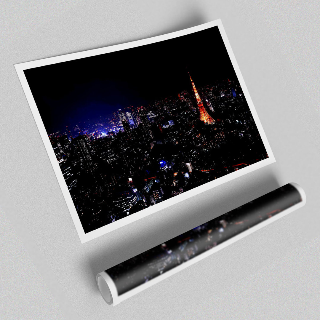 Paris View of the City Nights - Photograph Print on Paper