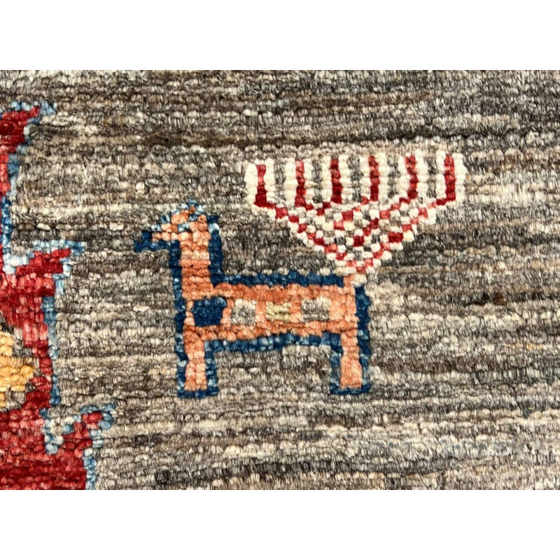 Abstract Area Rug in Gray