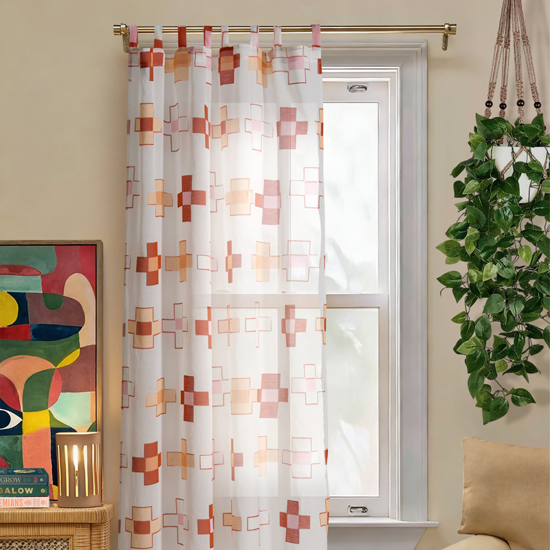 Panneau de rideau transparent simple Aritha