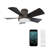 Vox 5 - Blade Indoor/Outdoor Smart Flush Mount Ceiling Fan with Remote Control and LED Light Kit, Works With Alexa and iOS or Android App-32650280-32650284