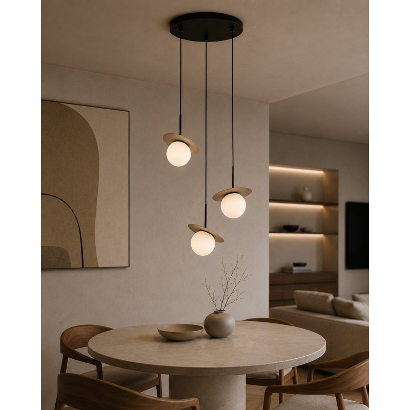 - Light Pendant, Black/Latte