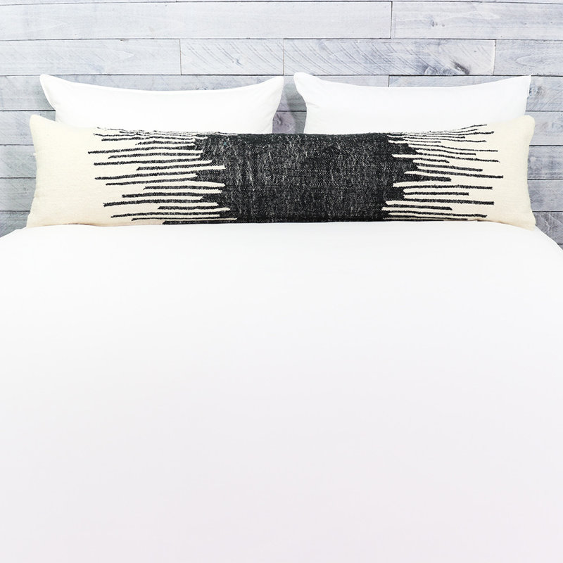 Housse de coussin rectangulaire en laine Taza