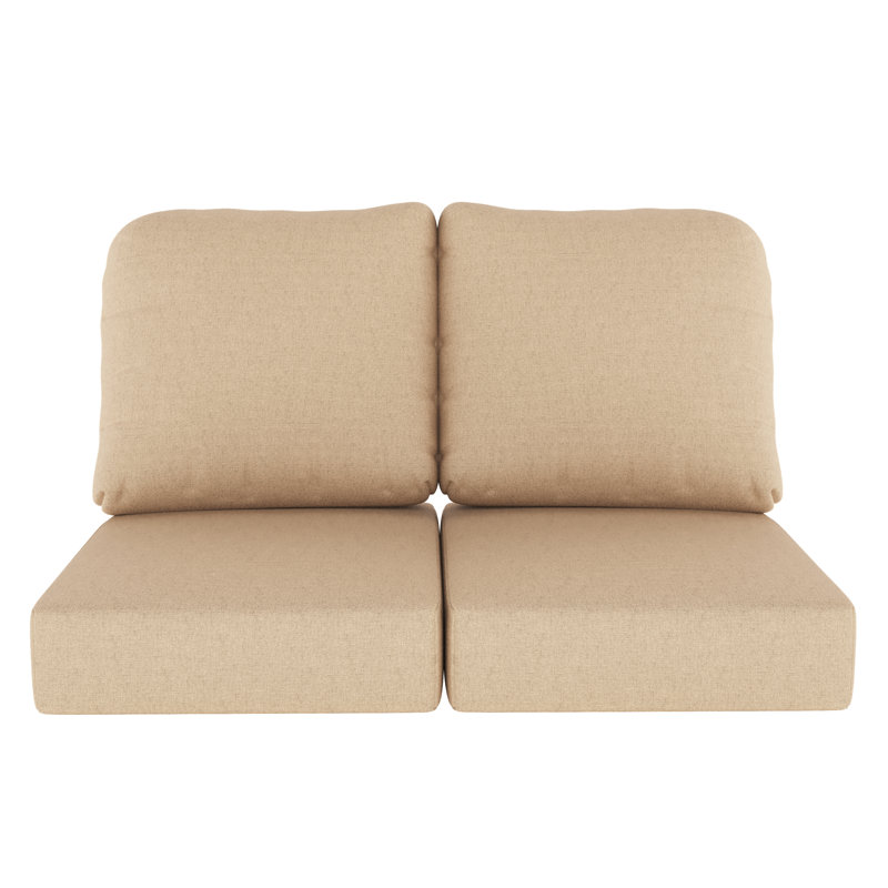 Indoor/Outdoor Sunbrella® Seat/Back Cushion, Antique Beige Sunbrella® Canvas