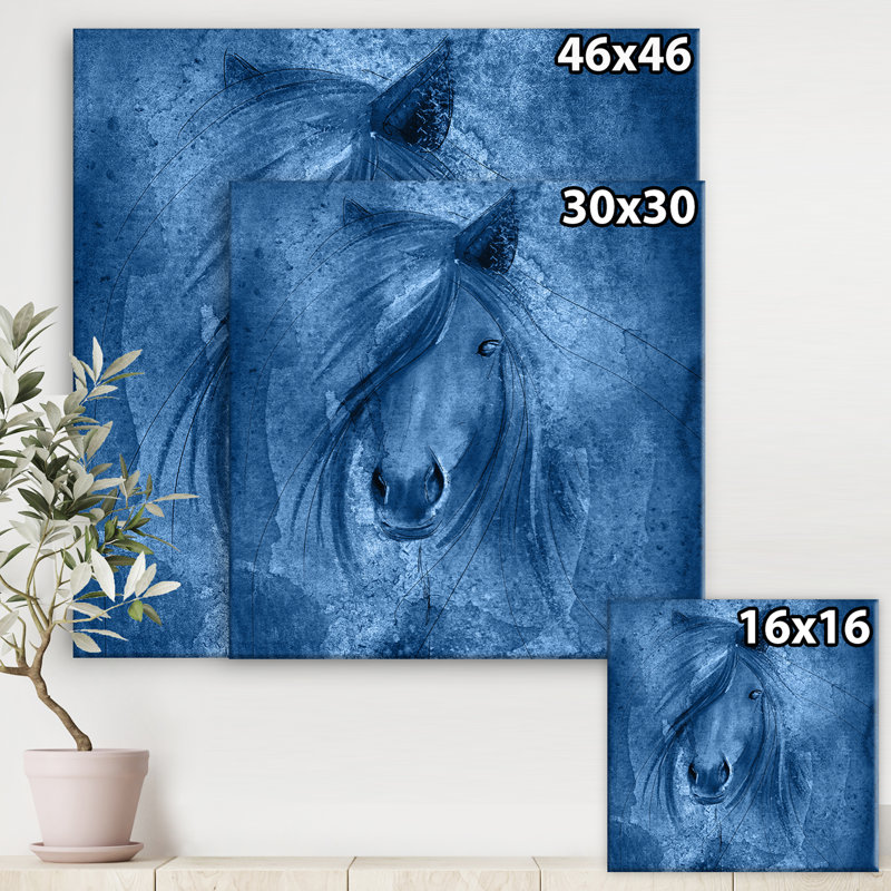 Reproduction d’art sur toile, "cheval de ferme", H 16 po x l 16 po x P 1 po, Toile tendue