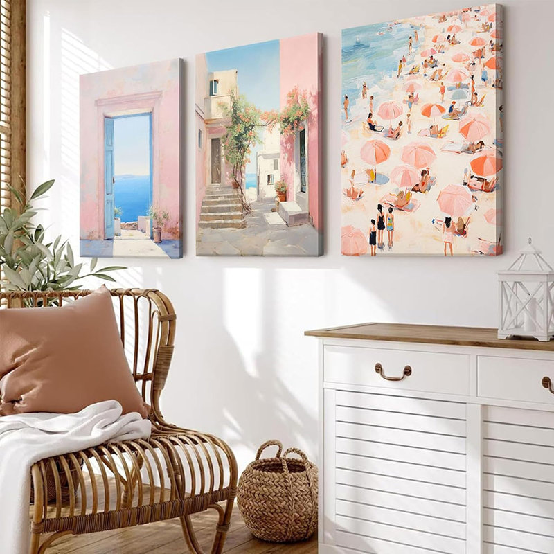 3 Piece Wrapped Canvas Print, 60 cm H x 40 cm W