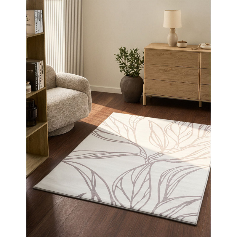 Floral Area Rug, Rectangle 140 x 200 cm