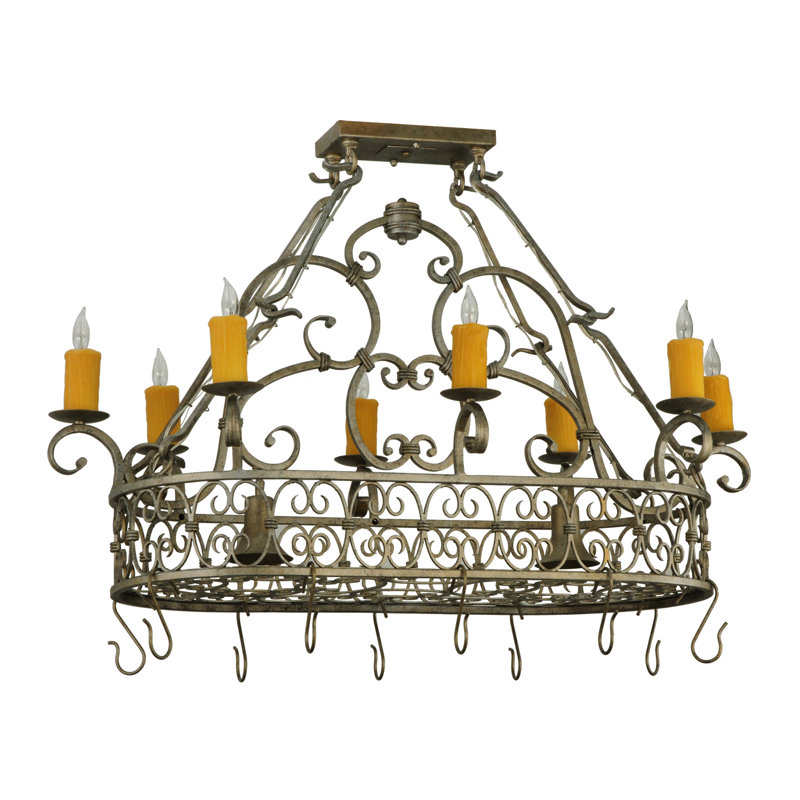 8 Light Pot Rack