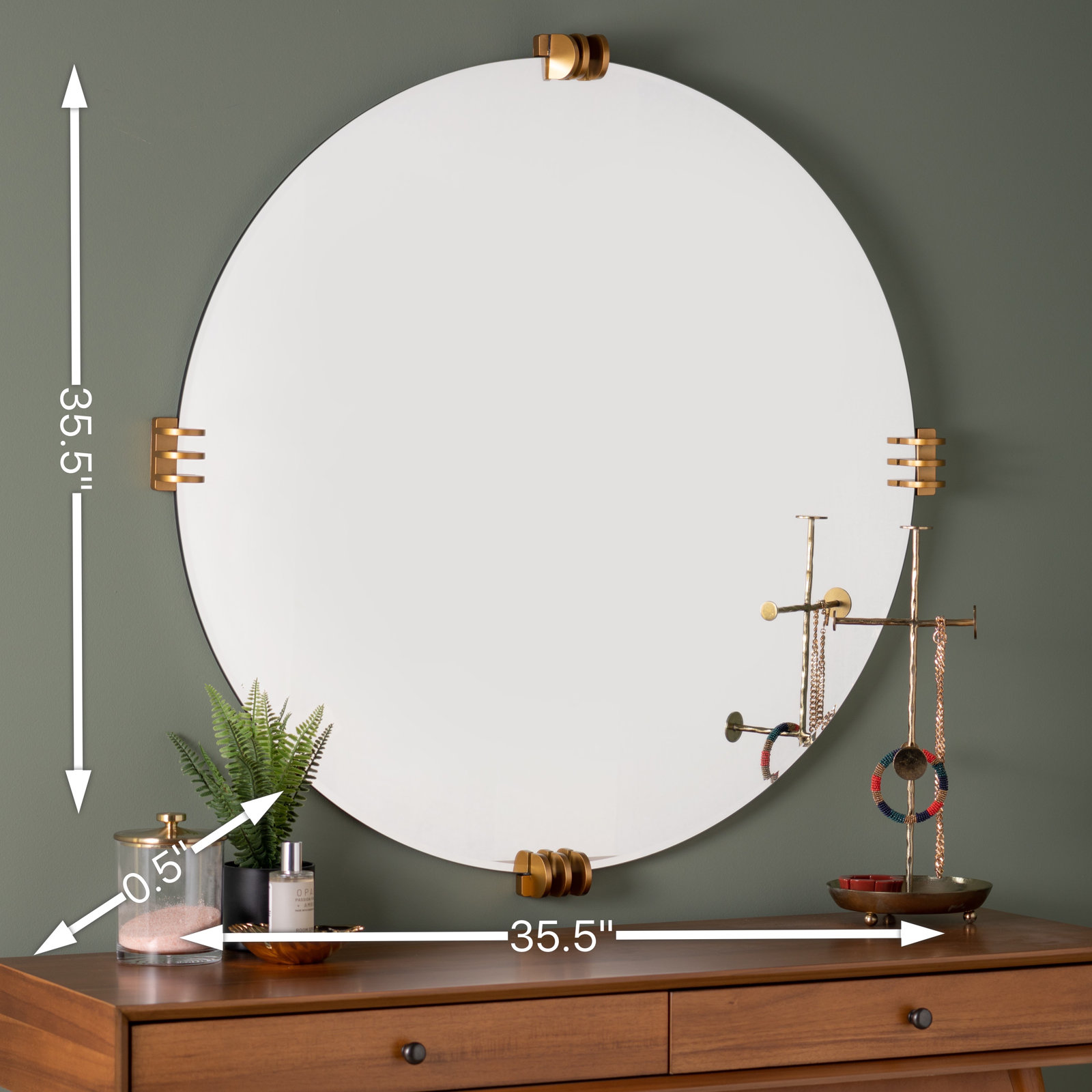 Donita 36" Accent Mirror, Gold
