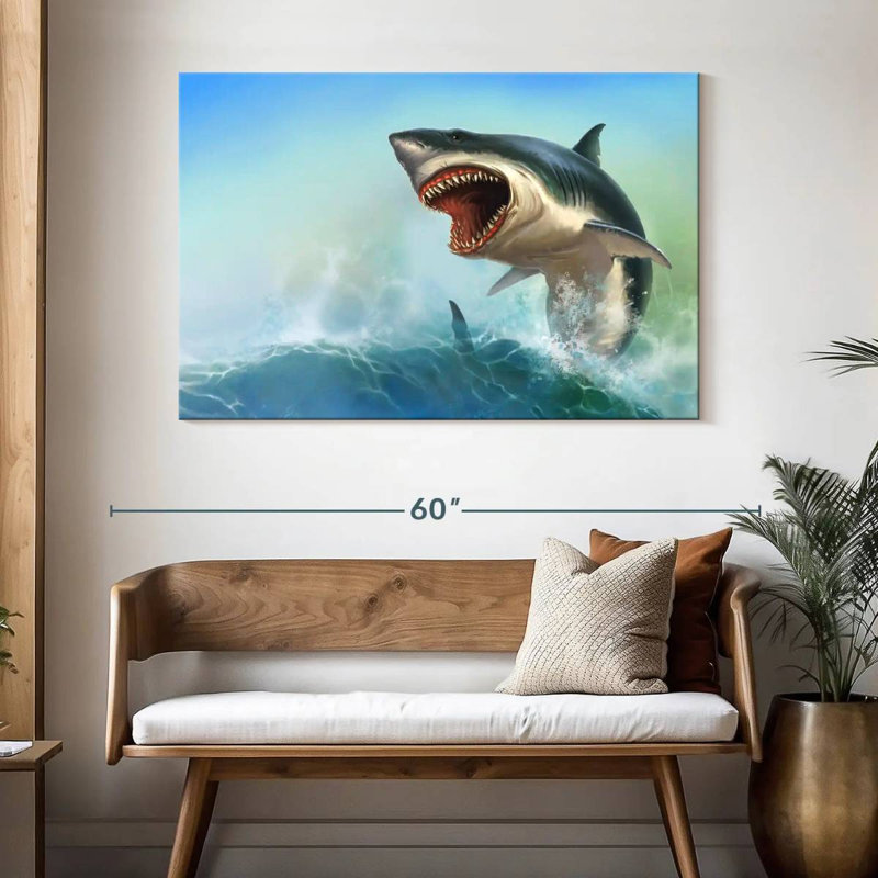 Crowle Scary Shark, 32" H x 48" W