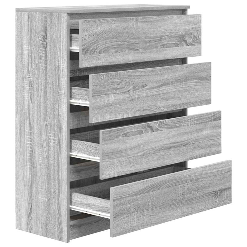 Sideboard 80X35x99 Cm Engineered Wood, Grey Sonoma