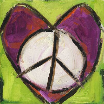 Peace Heart' by Tori Campisi Painting Print on Wrapped Canvas -  Marmont Hill, MH-TORI-139-C-48