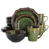 16 Piece Stoneware Dinnerware Set - Service for 4