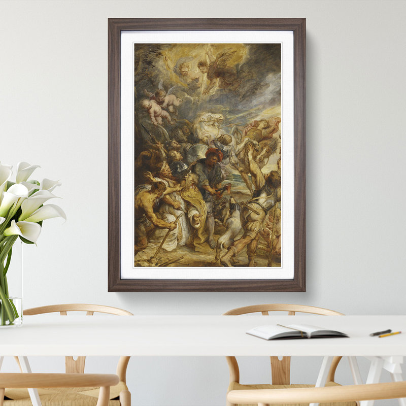 Martyrdom of Saint Livinus by Peter Paul Rubens - Picture Frame Painting, Walnut Framed, 65cm H x 48cm W x 2cm D