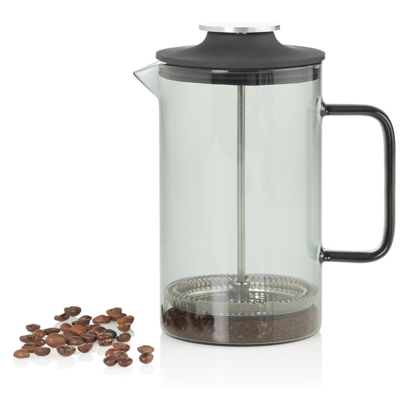 AdHoc Impact French Press Glass Coffee Maker 600ml - Clear