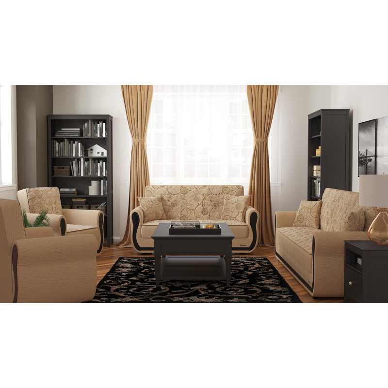 Fauteuil beige avec rangement et sièges confortables - Collection pour utilisation quotidienne en chenille n'importe quelle pièce
