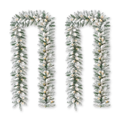 72" Frosted Pre-Lit Christmas Garland