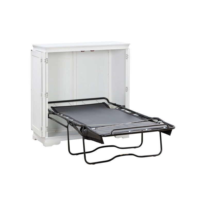 Caliann Solid Wood Murphy Bed, Twin, White