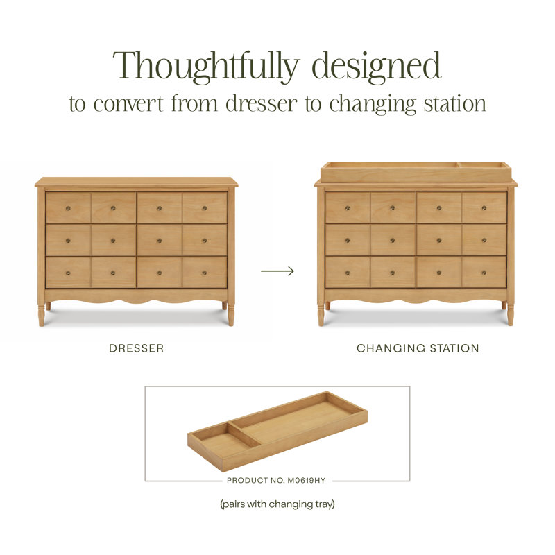 Liberty 6 Drawer 48" W Double Dresser, Honey