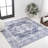 Alanya Ornate Medallion Machine-Washable Navy/Cream Rug-1861495577