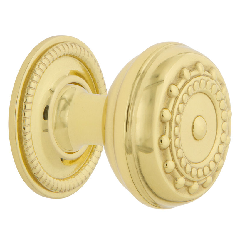 Meadows 1 3/8" Diameter Round Knob, Unlacquered Brass