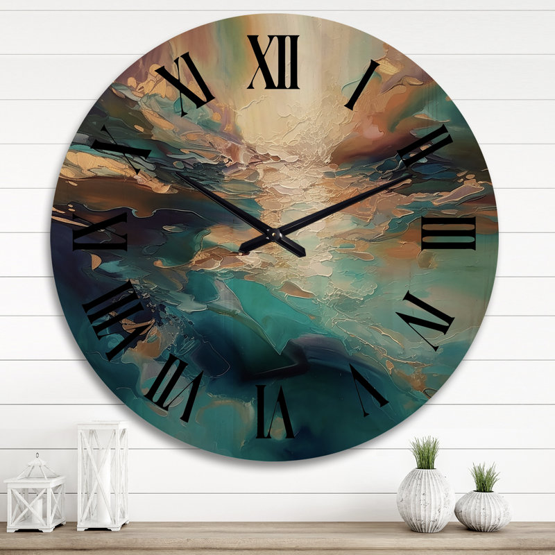 Horloge murale en bois surdimensionnée Spiritué, Très grand