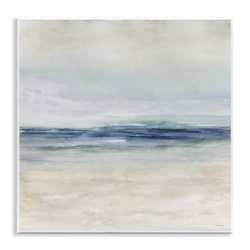 «Coastal Calm Beach Horizon», plaque murale par Amber Sterling