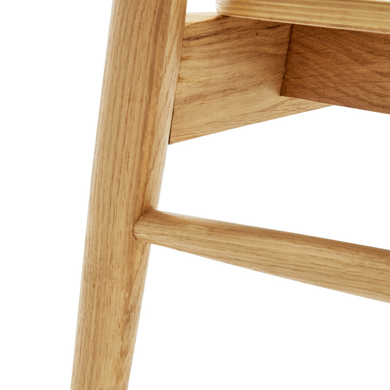 Light Beige Mid Century Modern Oak Dining Chair