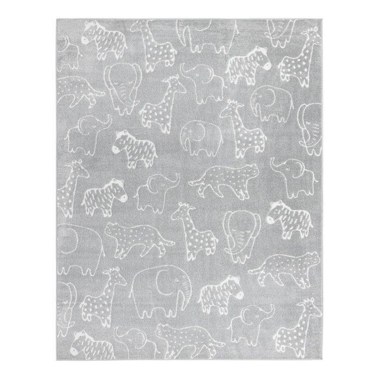 Whimsy Kids Abstract Power Loom Polypropylene Rug