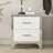 White Mirrored Nightstand With 2 Drawers, High Gloss, Metal Handle Bedside Table Flair