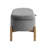 Storage Bench Gray Cushioned Seat Corduroy Upholstery Lift Top Solid Wood Legs 1Pc-1198263276