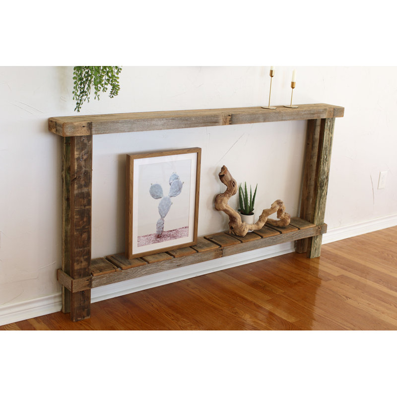 70x6x36h Oversized Console Table, Light Gray/Brown