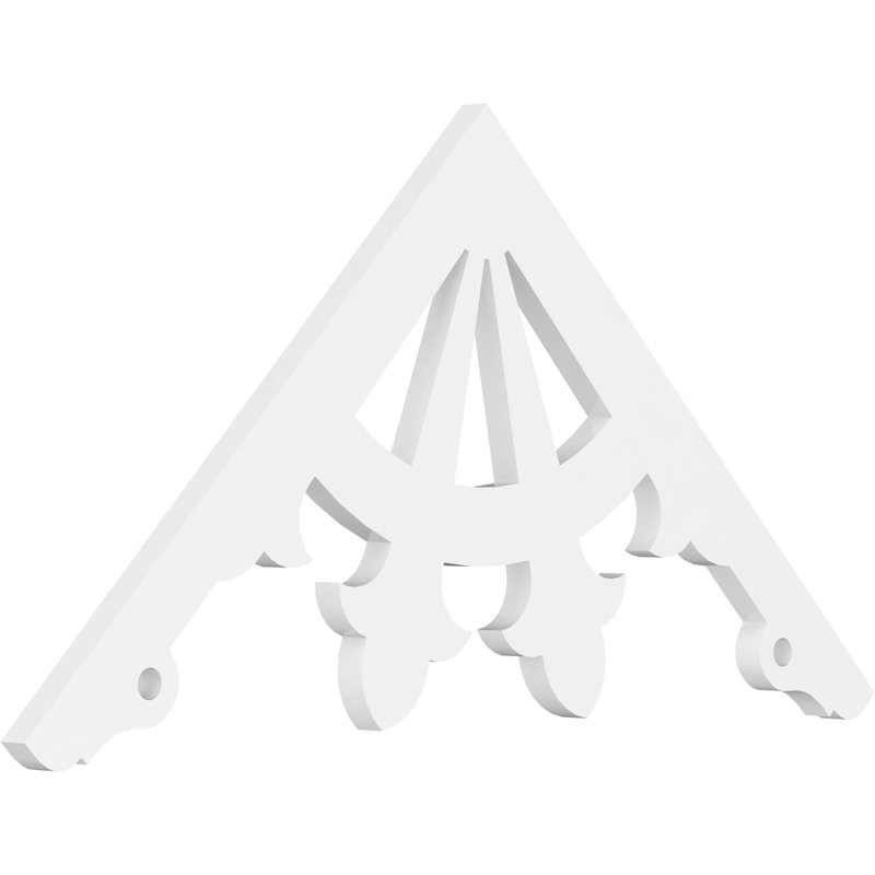 Pignon en PVC de qualité architecturale Riley, H 18 po x l 36 po x P 1 po, 12 / 12