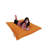Original Garden Bean Bag Chair, Solid Orange Color, 39.4 x 39.4 x 7.9 inches | 100% Polyester Fabric, Waterproof | 100% Bead Styrofoam Filling, Hidden Double Zipper System | Perfect for Outdoor Entertainment & Relaxation-318328620