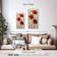 Coquelicots rouges sur taupe II