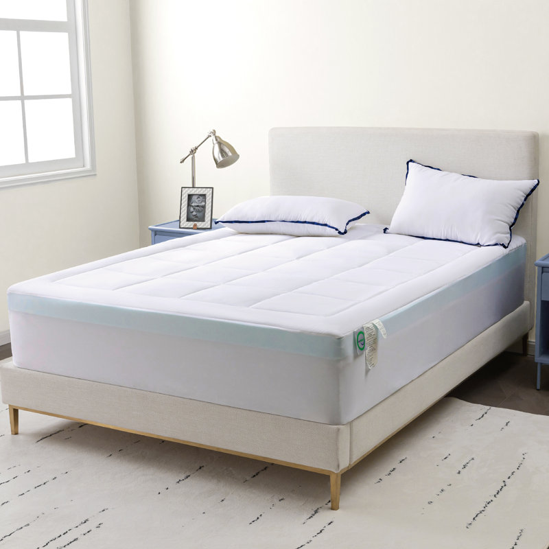 Surmatelas en mousse mémoire et fibre 2 pièces, Grand lit, 4.5"