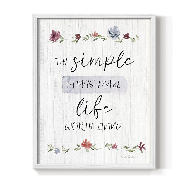 The Simple Things, reproduction encadrée - bois massif, H 14 po x l 11 po, Blanc