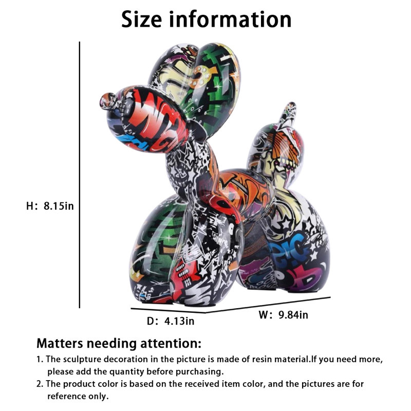 Creative Balloon Dog Statue Ornament (1Pcs) – Decorative Figurine For Bedroom, Study, Multiple Colors Available, Polychrome
