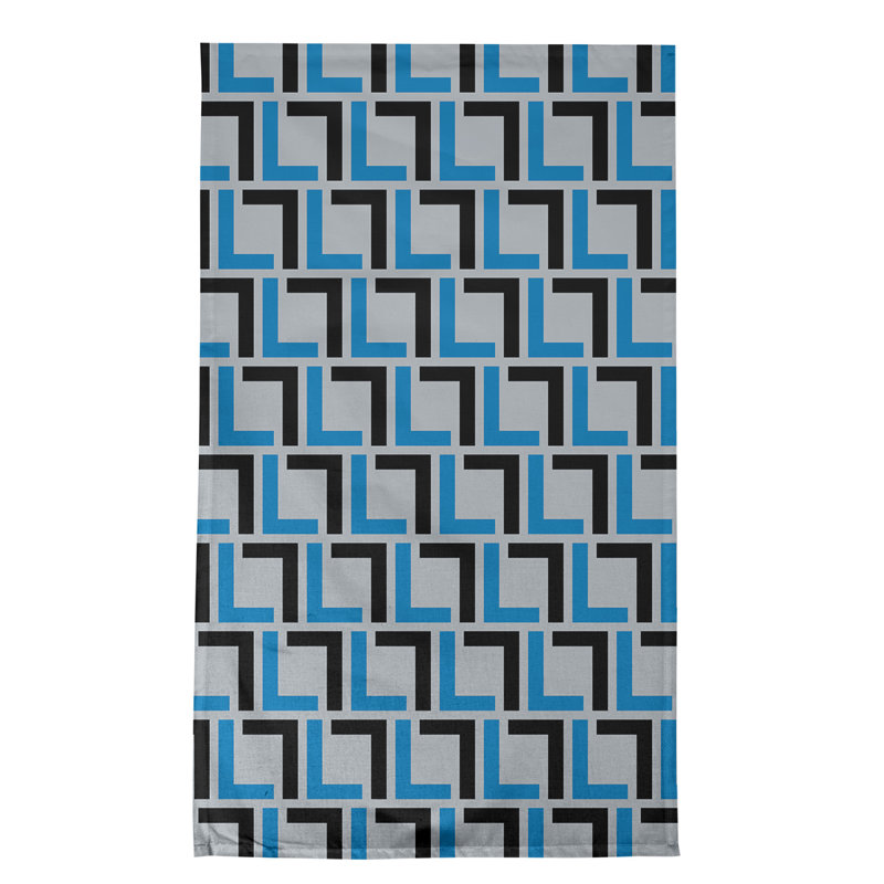 Torchon Detroit Football, Bleu Honolulu / noir / argent, polyester