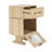 MDF CREATIVE ROTATABLE ROBOT STORAGE SIDE TABLE, NATURAL COLOR