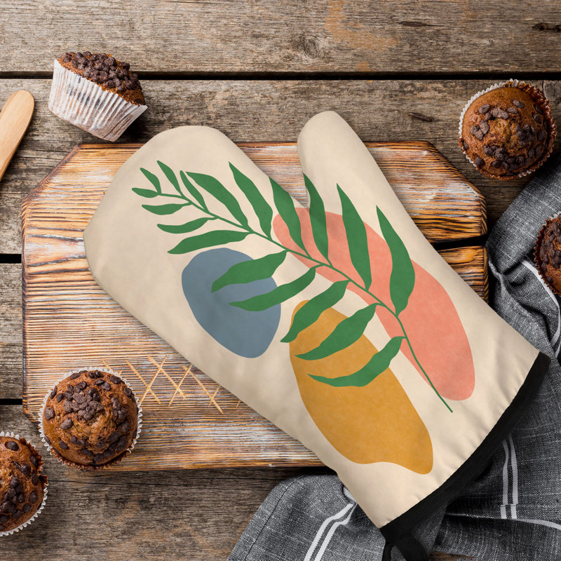 Boho Shapes Oven Mitt Cotton Twill