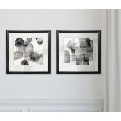 « gouttelettes », ensemble de 2 reproductions de peintures encadrées