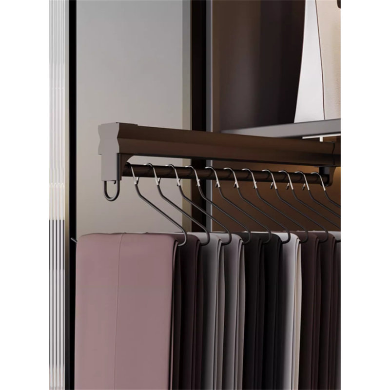 Extendable Trousers Rack With Slide Rail, 5.27" H x 1" W x 20" D