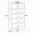 Five Tier Freestanding Bookcase with Relief Pattern for Organized Home Storage Display