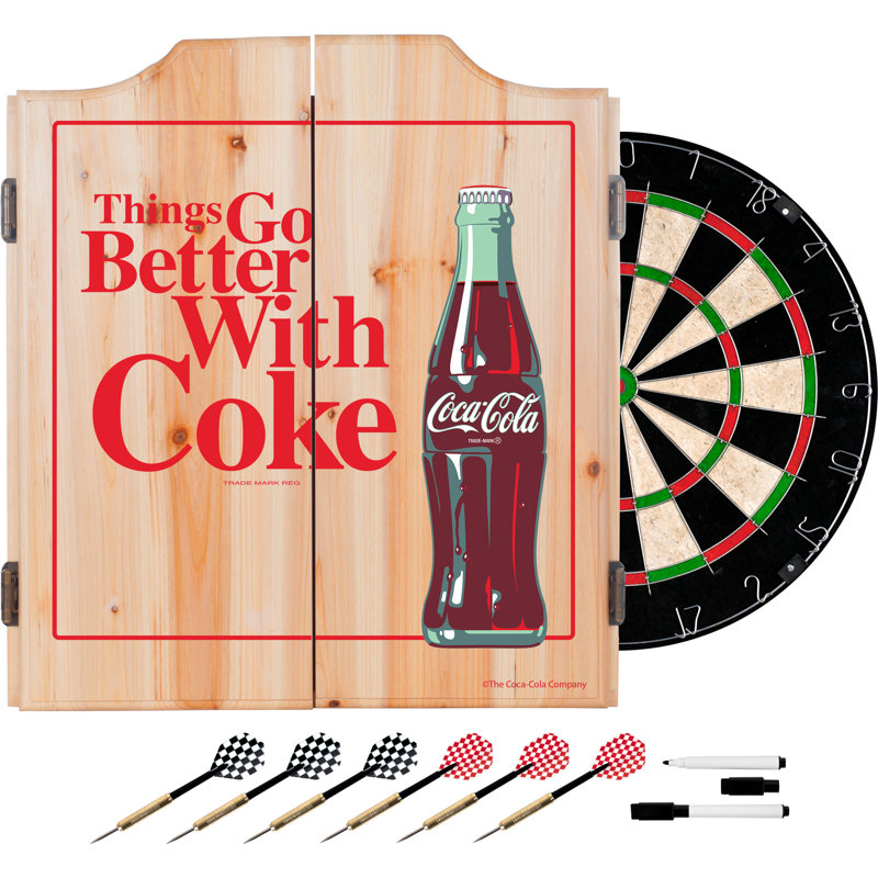 Ensemble de jeu de fléchettes et d'armoires Coca Cola