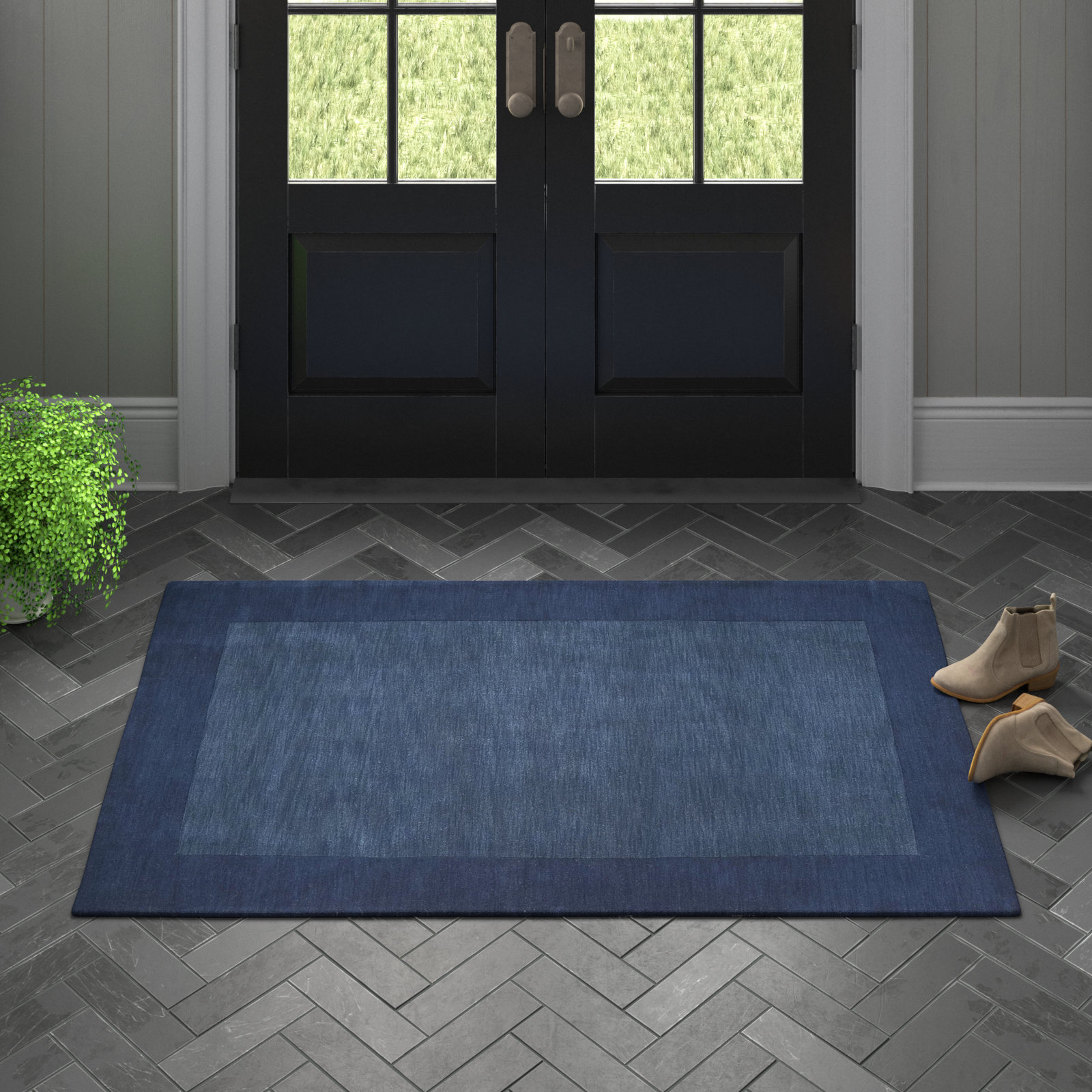 Dolma Hand Loomed Wool Rug, Rectangle 2' x 3'