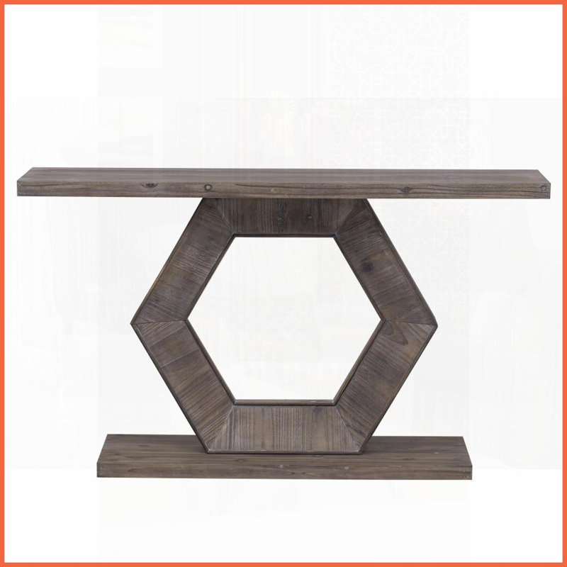 Table basse Hollow Hexagon Conception stable, Brun