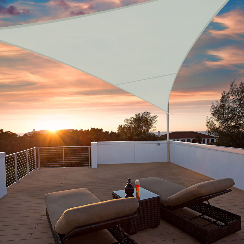 Patio 16' Triangle Shade Sail, Gray