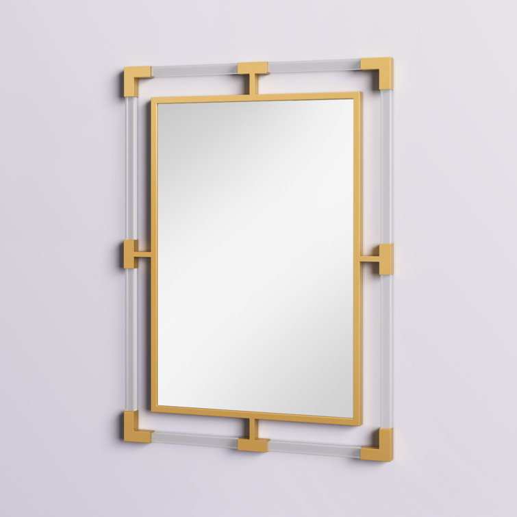 Aundrae Wall Mirror Wade Logan Finish: Gold